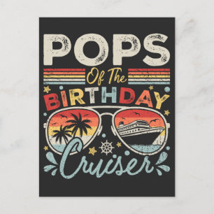 Pops of the Birthday Cruiser Vacation Postcard