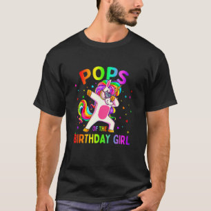 Pops of the Birthday Party Girl Dabbing Unicorn T-Shirt