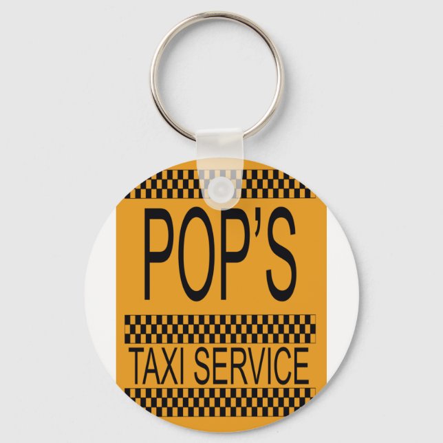 Pop's Taxi Service Key Ring (Front)