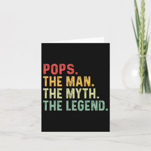 Pops The Man The Myth The Legend Fathers Day Gift Card
