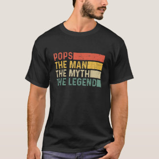 Pops The Man The Myth The Legend Vintage Gift for  T-Shirt