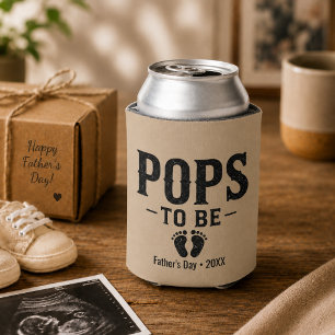 Pops to Be Fathers Day Pregnancy Reveal Can Cooler