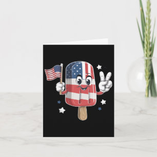 Popsicle 4th Of July Boys Kids Usa American Flag P Card