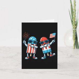 Popsicle American Flag 4th Of July Patriotic Summe Card