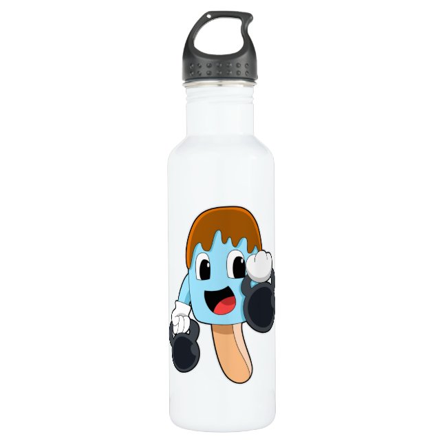 Popsicle at Strength training with Dumbbells 710 Ml Water Bottle (Front)