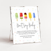 Popsicle Baby Shower Don't Say Baby