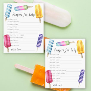 Popsicle baby shower prayers for baby