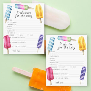 Popsicle baby shower Predictions and advice baby
