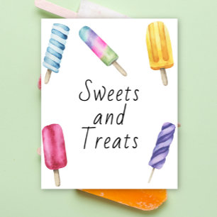 Popsicle baby shower - sweets and treats poster
