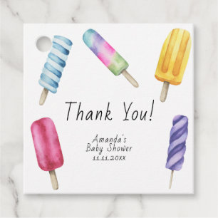 Popsicle Baby shower Thank You Favour Tags