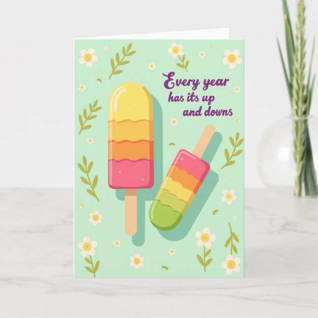 Popsicle Birthday Card (Front)