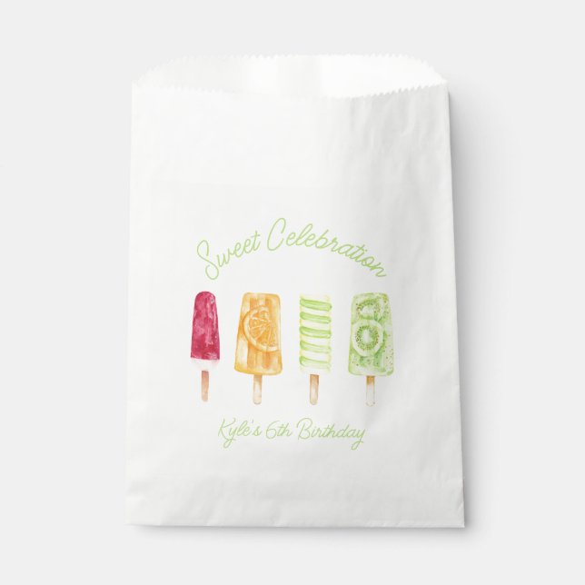 Popsicle Birthday Party Favour Bags (Front)