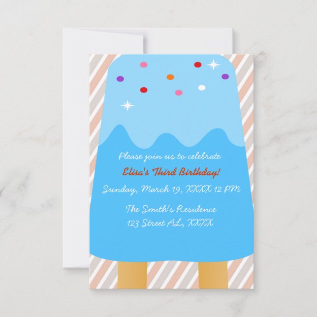 Popsicle Candyland Invitation (Front)