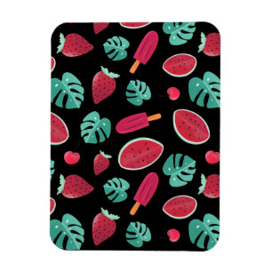 Popsicle, Cherry, Strawberry & Watermelon Leaves Magnet