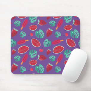 Popsicle, Cherry, Strawberry & Watermelon Leaves Mouse Pad