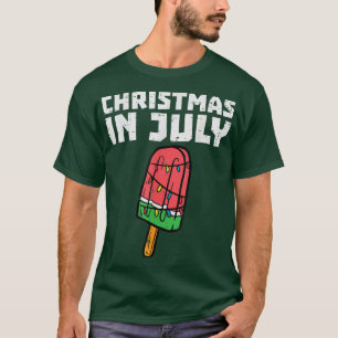 Popsicle Christmas In July Funny Summer Xmas Tree T-Shirt