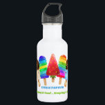 Popsicle Colourful Kids Personalised 532 Ml Water Bottle<br><div class="desc">Kids personalised water bottle - cool accessory for back to school, sports bags etc. The design has colourful watercolor popsicles and chocolate dipped ice lollies on sticks in a vibrant rainbow colour palette. The template is ready for you to add your custom text, such as your name and slogan, in...</div>