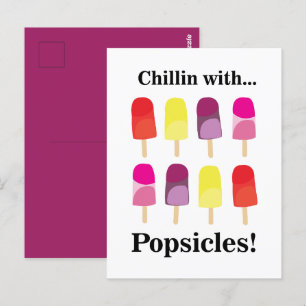 Popsicle Colourful Sweet Summer Postcard