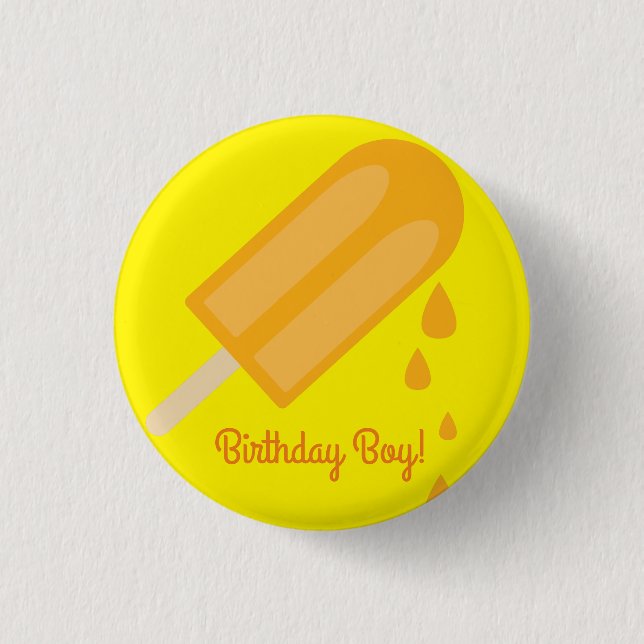 Popsicle Cute Summer 1st Birthday Party Theme 3 Cm Round Badge (Front)