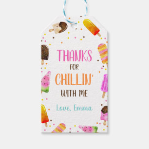 Popsicle Ice Cream Confetti Thank You Gift Tags