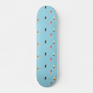 Popsicle ice cream on blue skateboard