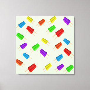 Popsicle Ice Cream Texture Canvas Print