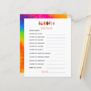 Popsicle Ice Creamr baby shower cardPaper Sheet