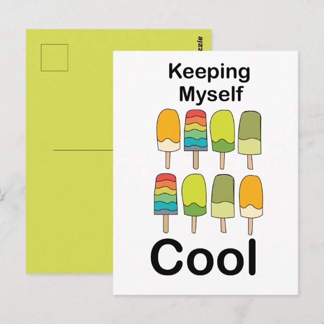 Popsicle Keeping Myself Cool Summer  Postcard (Front/Back)
