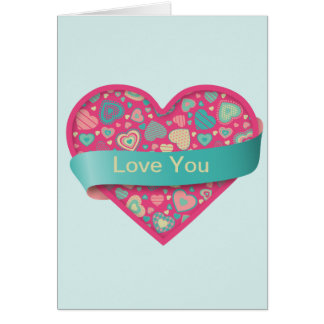 Popsicle Love heart with banner, customisable