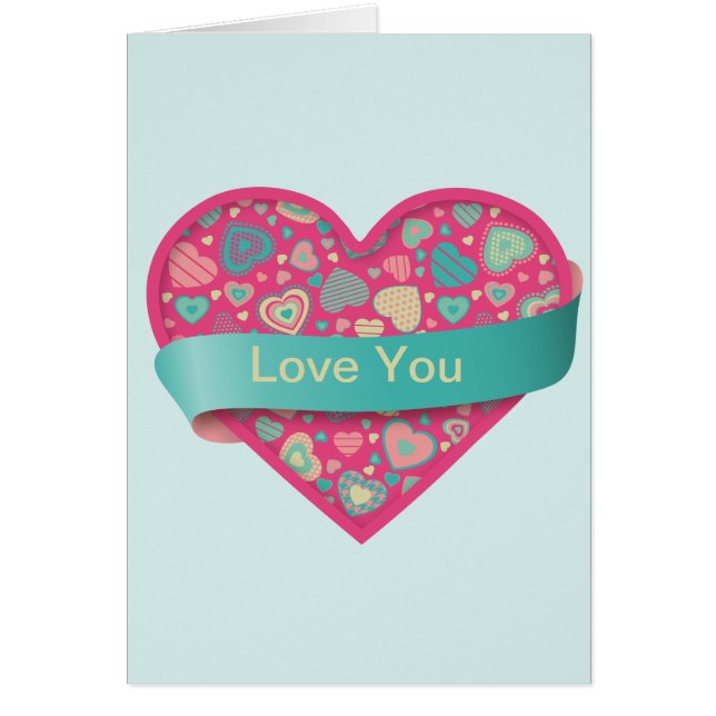 Popsicle Love heart with banner, customisable (Front)
