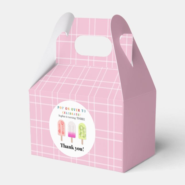 Popsicle Party Favour Box (Front Side)
