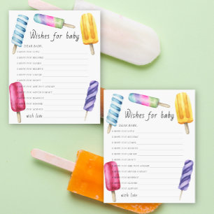 Popsicle - Party game wishes for baby game