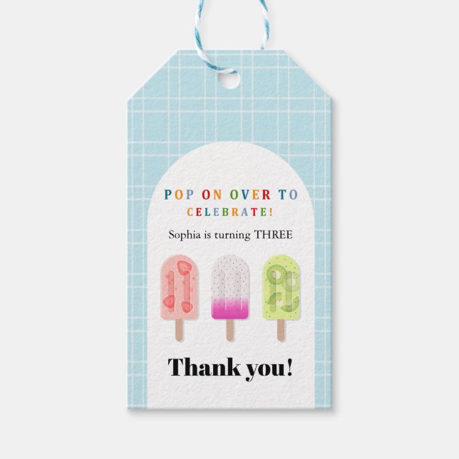 Popsicle Party Gift Tags (Front)