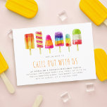 Popsicle Party | Kids Birthday Party Invitation<br><div class="desc">Create your own custom Popsicle Party | Kids Birthday Party Invitations using these templates by Stonking Stuff. This fun design features 6 colourful watercolor Popsicles with modern typography. (1) Type your text into the template boxes provided. (2) For further customisation, please click the "customise further" or "personalise" link and use...</div>