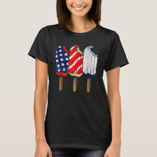 Popsicle Red White Blue Us Flag 4th Of July Americ T-Shirt