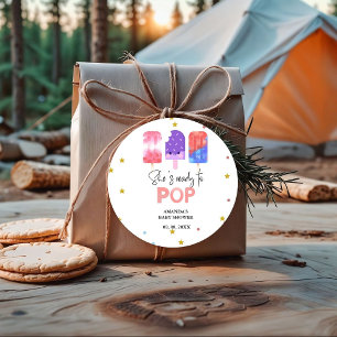 Popsicle  She is ready to pop Baby Shower Favour Tags