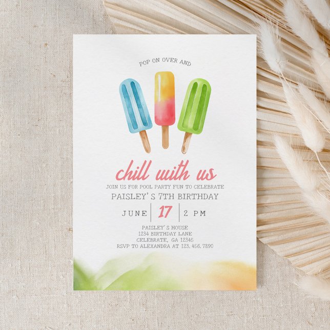 Popsicle Summer Birthday Party Invitation (Creator Uploaded)