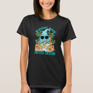 Popsicle Summer Gnome Under Palm Trees And Sand Ca T-Shirt