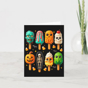 Popsicle Summer Spooky Halloween Ice Cream Summer- Card