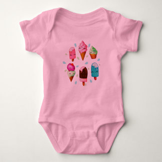 Popsicles and ice cream baby bodysuit