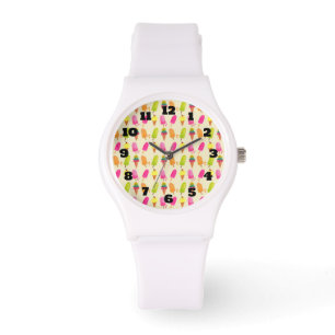 Popsicles and Ice Cream Colourful Summer Pattern Watch