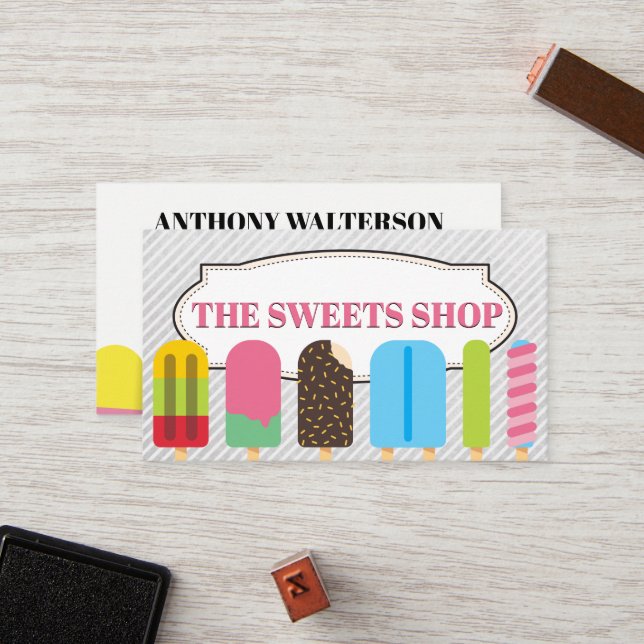 Popsicles and Ice Cream Loyalty Card (Front/Back In Situ)