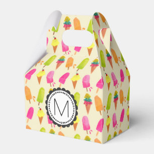 Popsicles and Ice Cream Personalised Monogram Favour Box