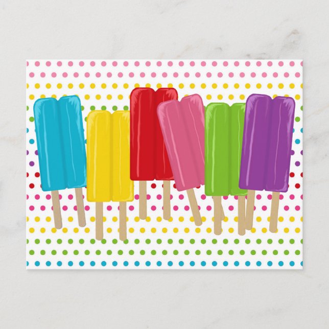 Popsicles and Polka Dots Postcard (Front)