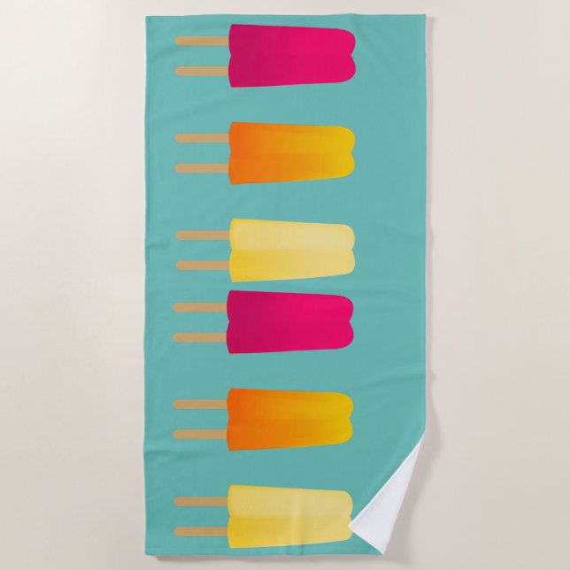 Popsicles Beach Towel (Front)