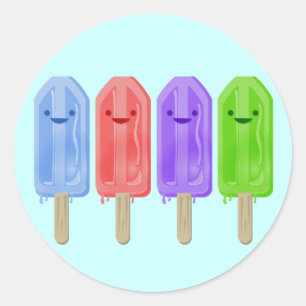 Popsicles Classic Round Sticker