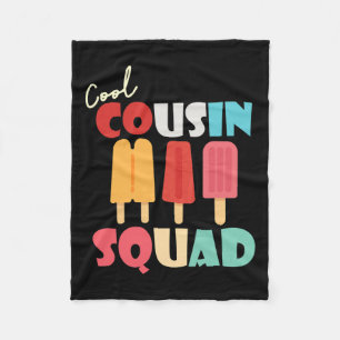 Popsicles Cool Cousin Squad Matching Summer Family Fleece Blanket