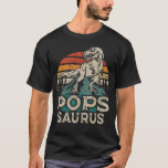 Popssaurus Dinosaur Grandpa Saurus Father's Day T-Shirt<br><div class="desc">Get this funny saying outfit for your special proud grandpa from granddaughter, grandson, grandchildren, on father's day or christmas, grandparents day, or any other Occasion. show how much grandad is loved and appreciated. A retro and vintage design to show your granddad that he's the coolest and world's best grandfather in...</div>