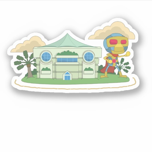 Poptropica Poptropicon Island Sticker (Front)