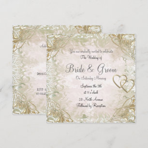 Popular and Elegant  old Gold  Wedding Invitation